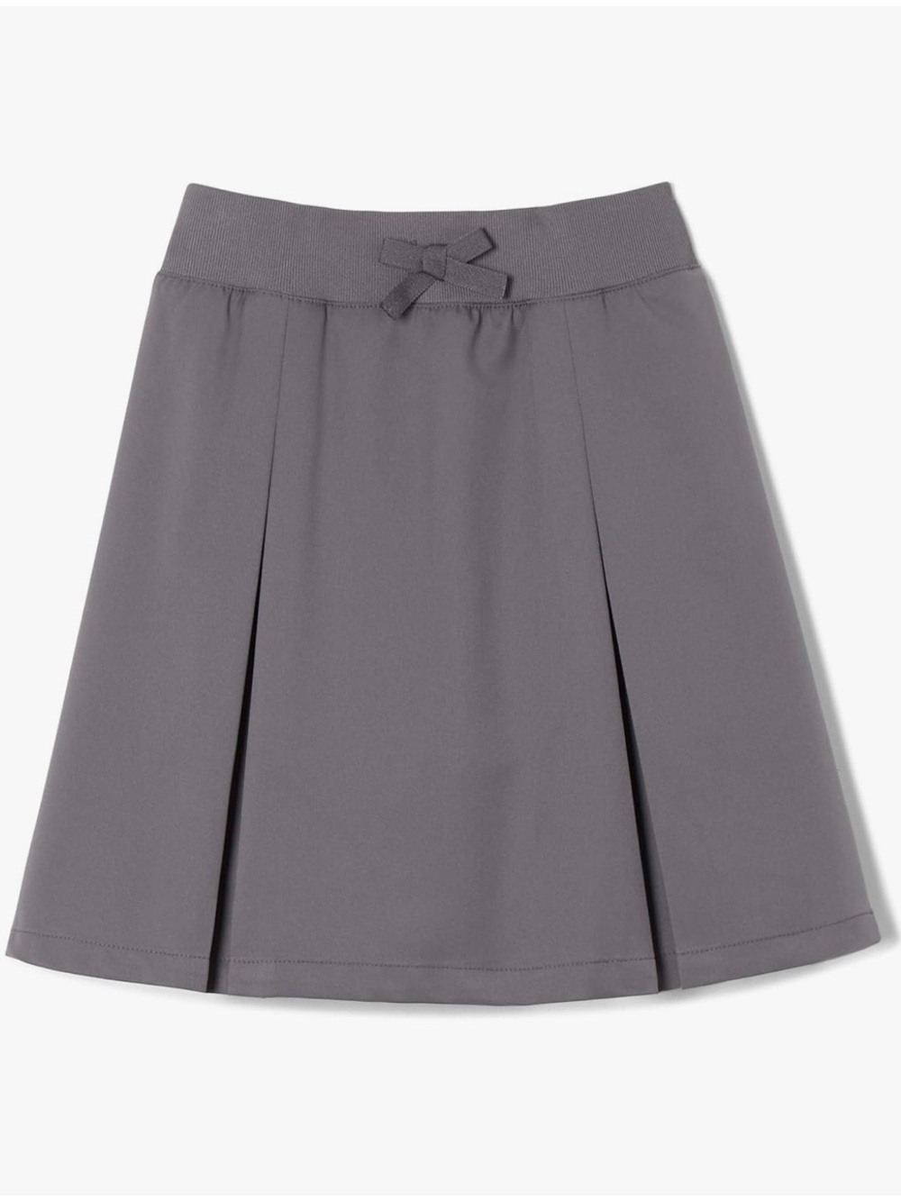 French Toast Girls' Pull-on Kick Pleat Scooter School Uniform Skirt Grey 10